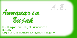 annamaria bujak business card